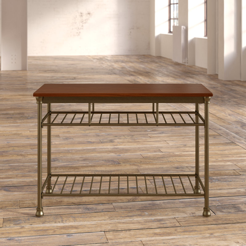 Haleakal Kitchen Island Prep Table Hardwood & Reviews AllModern